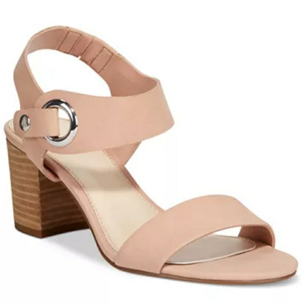 Bar III Birdie City two-piece block-heel sandals